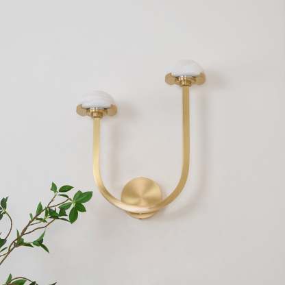 Halo Mushroom Alabaster Wall Light