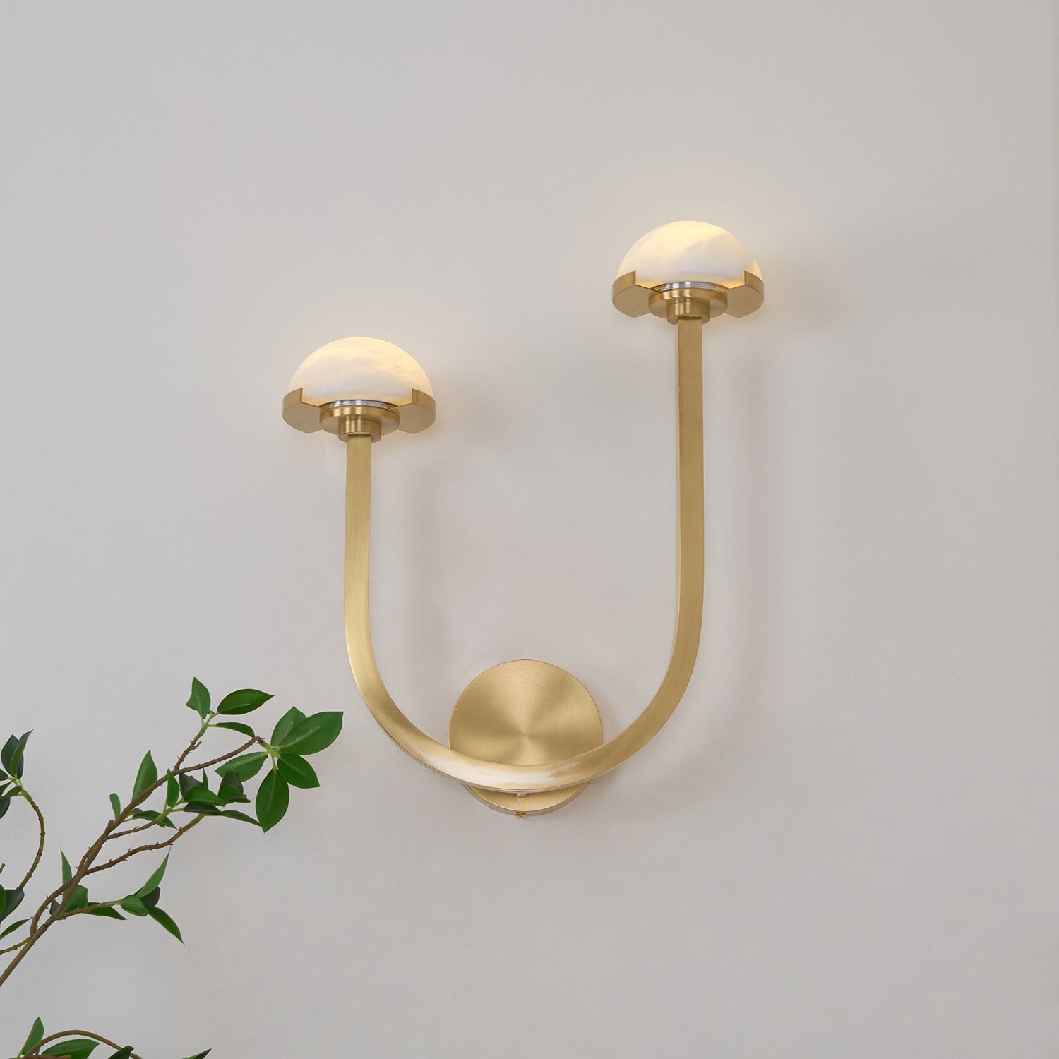 Halo Mushroom Alabaster Wall Light