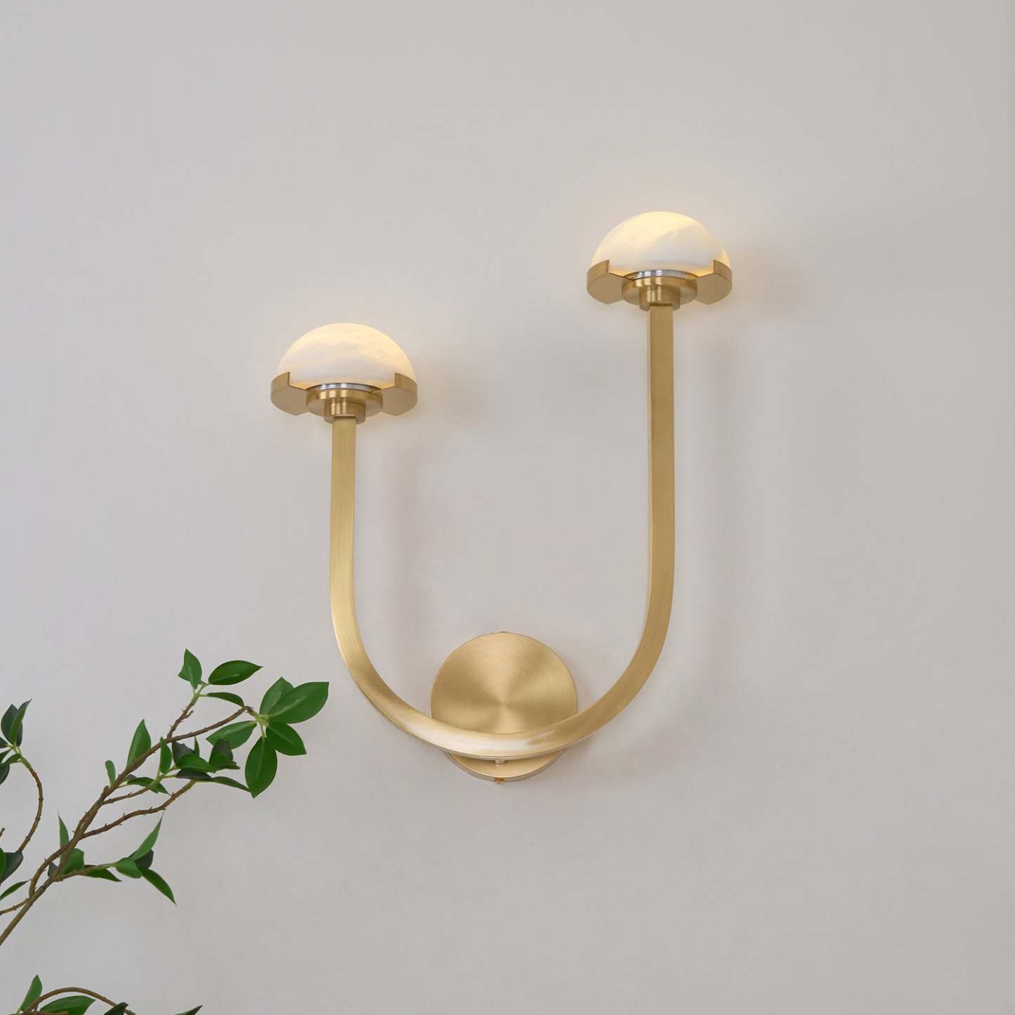Halo Mushroom Alabaster Wall Light