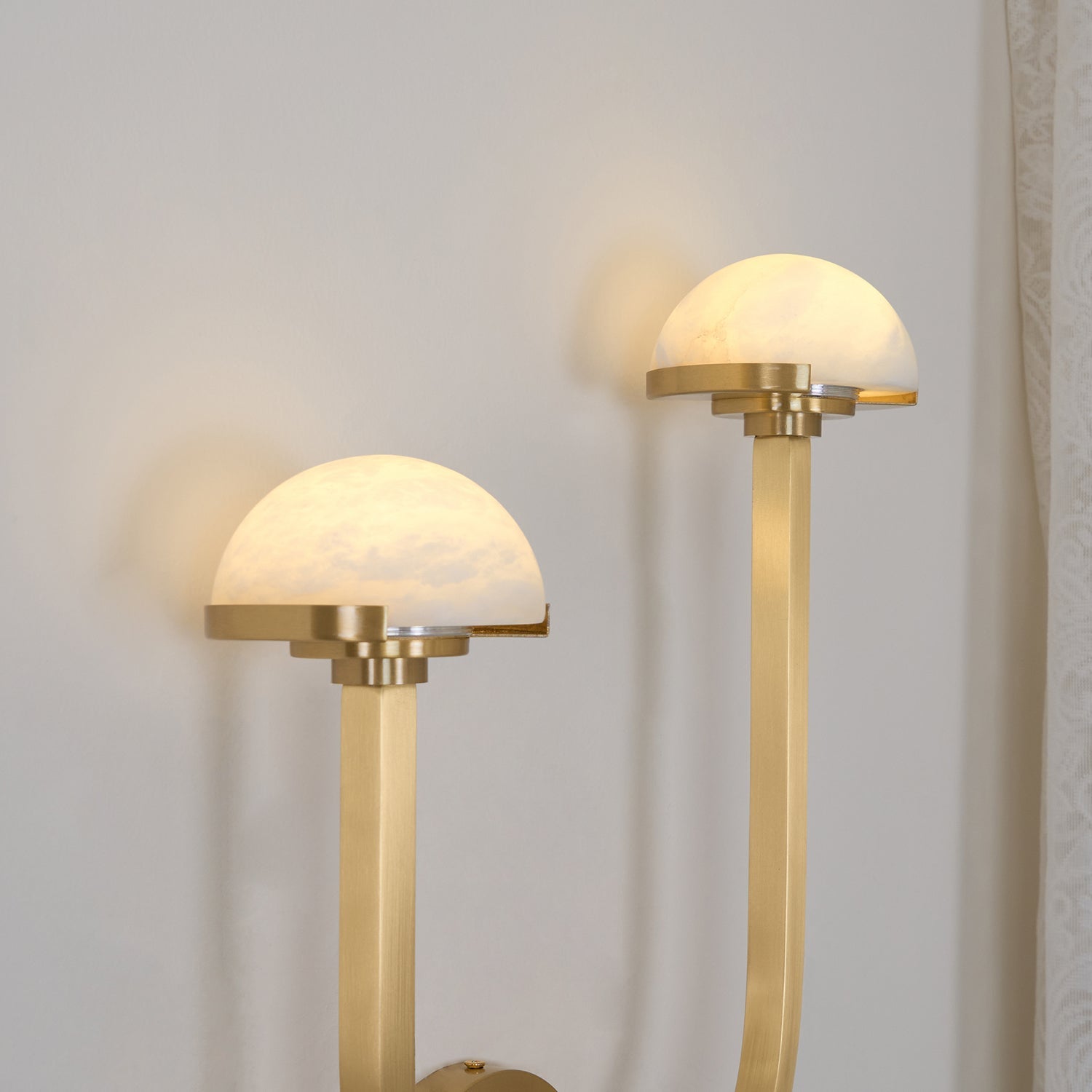 Halo Mushroom Alabaster Wall Light