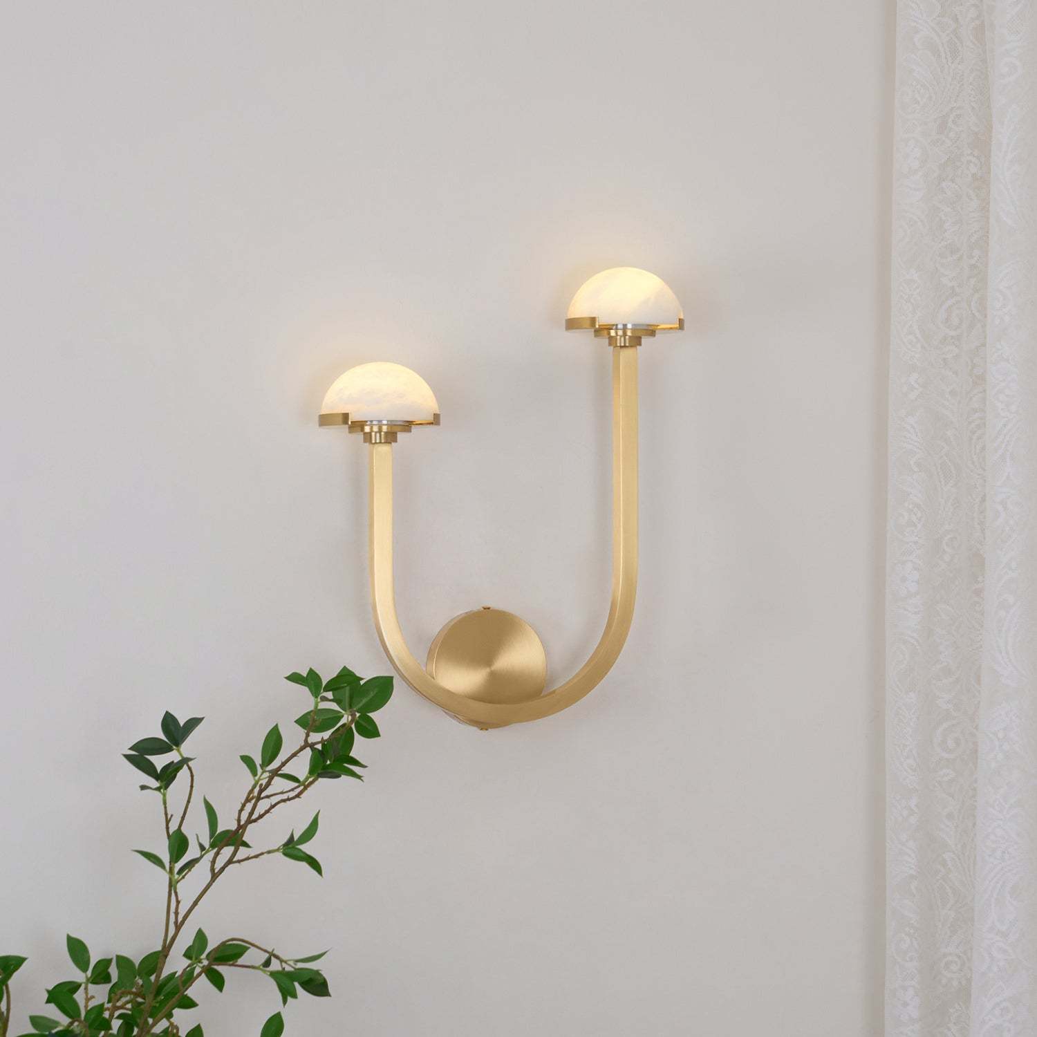 Halo Mushroom Alabaster Wall Light