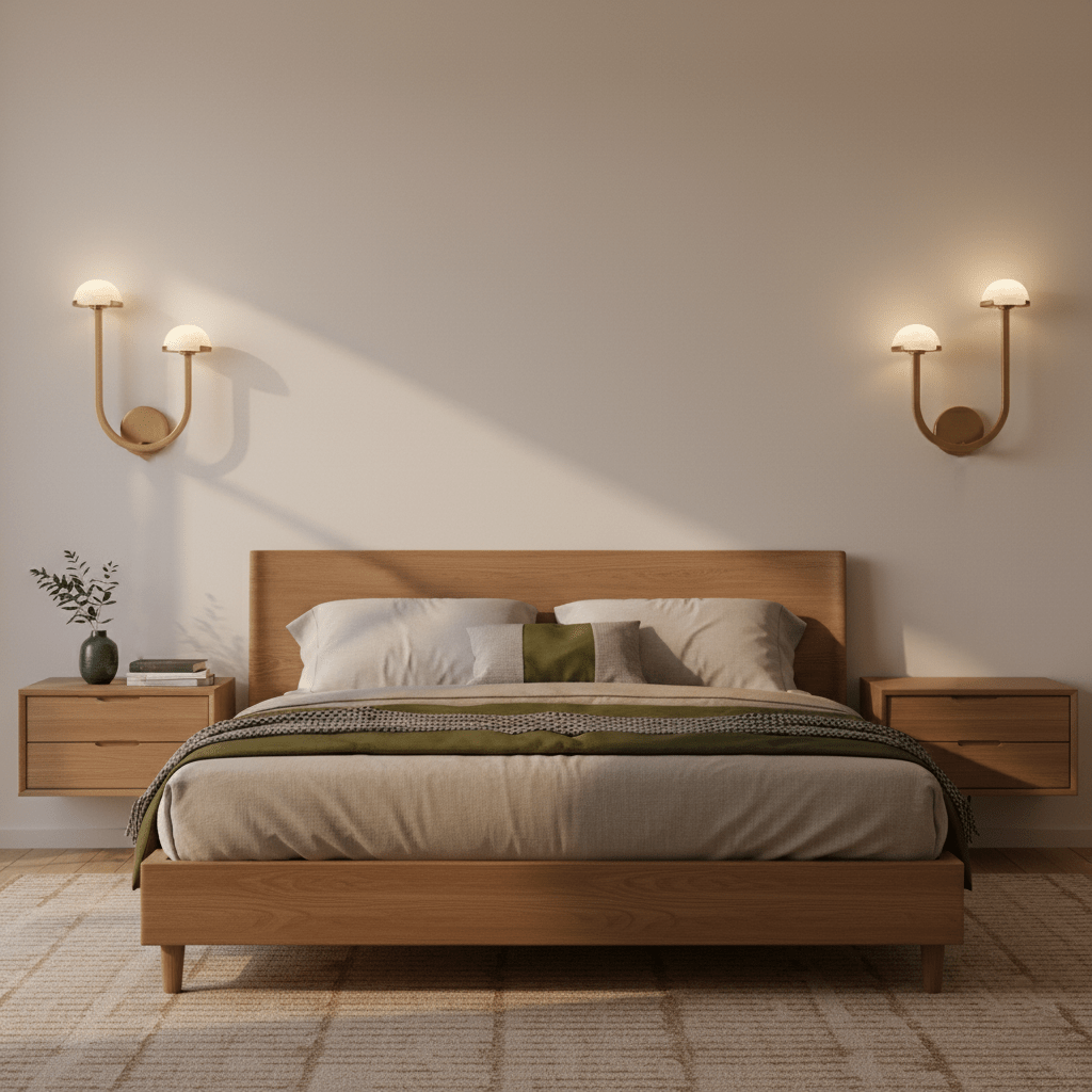 Halo Mushroom Alabaster Wall Light