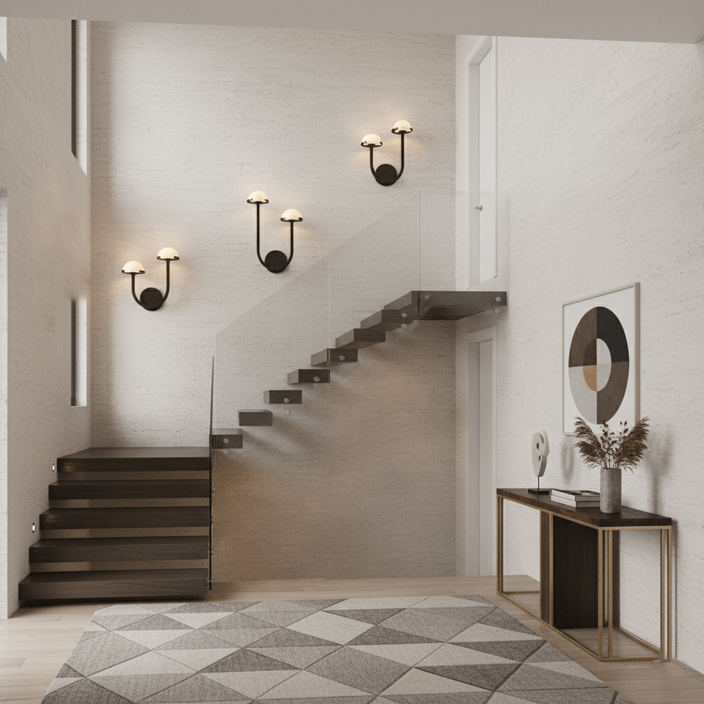 Halo Mushroom Alabaster Wall Light