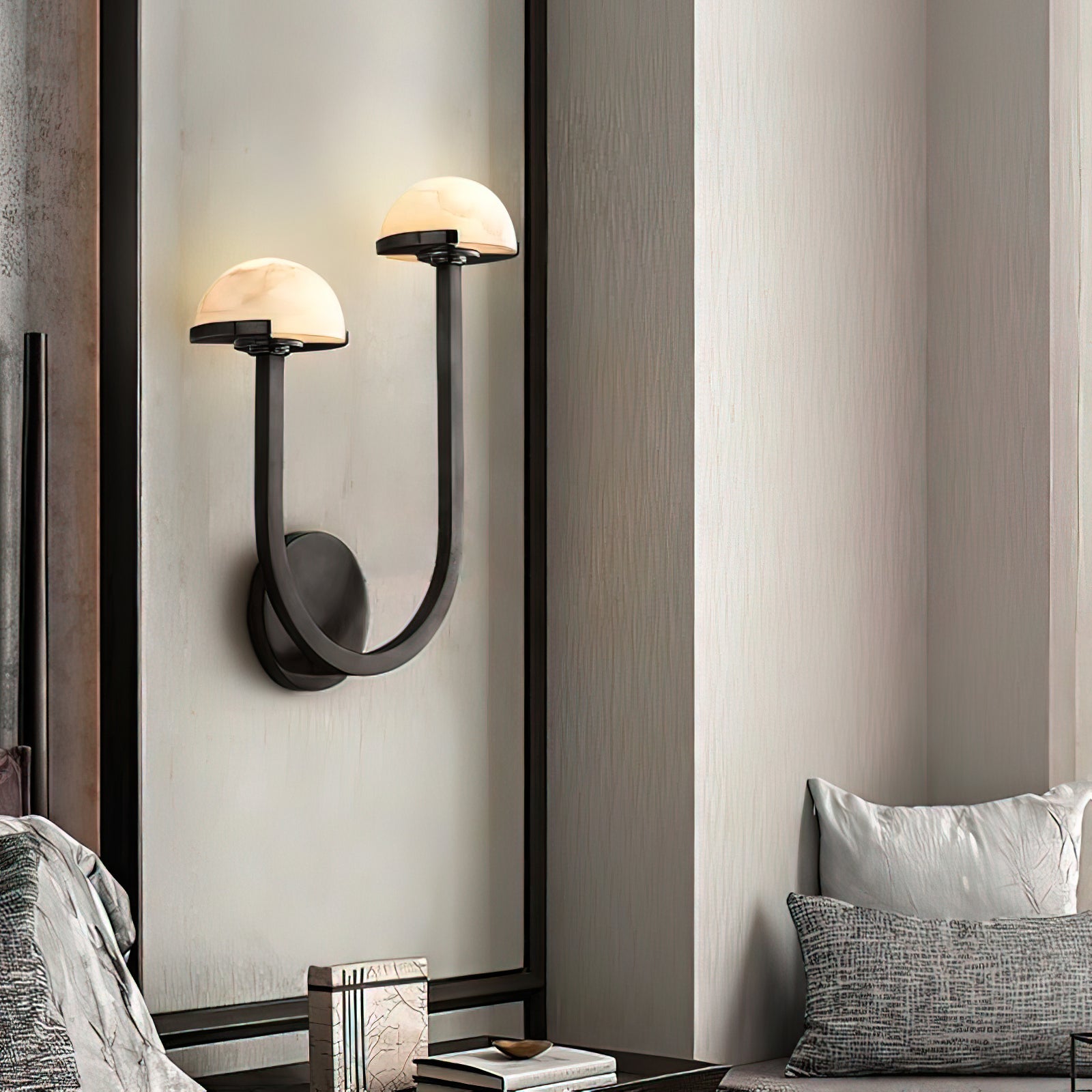 Halo Mushroom Alabaster Wall Light