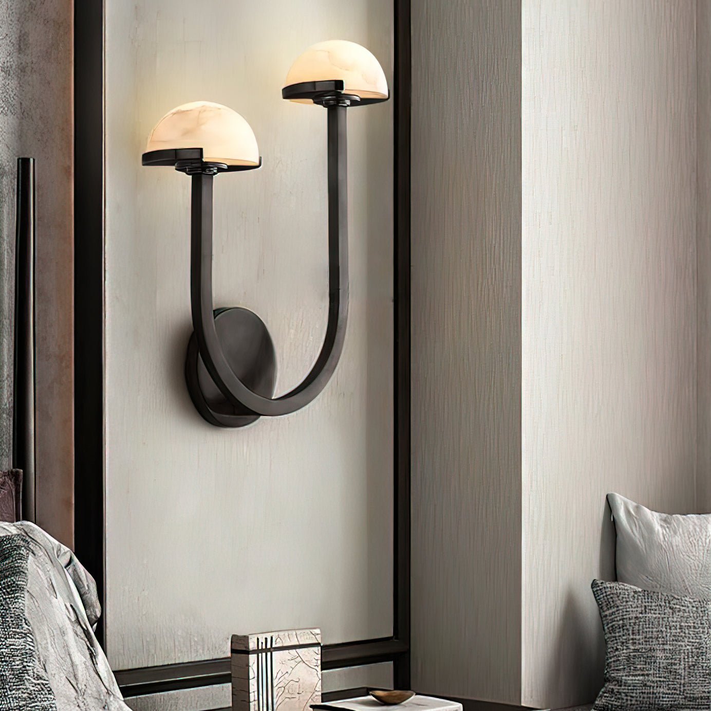 Halo Mushroom Alabaster Wall Light
