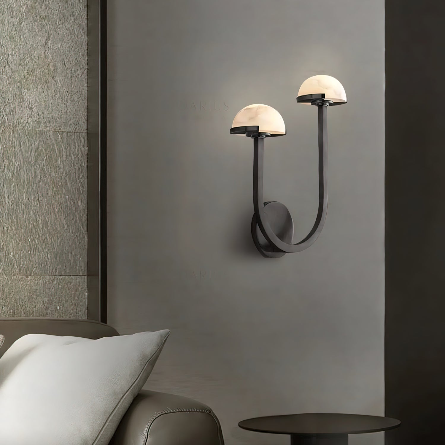 Halo Mushroom Alabaster Wall Light