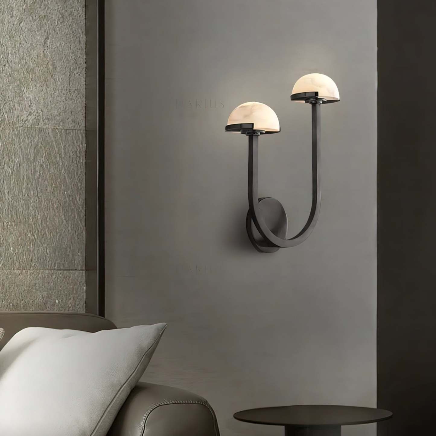 Halo Mushroom Alabaster Wall Light