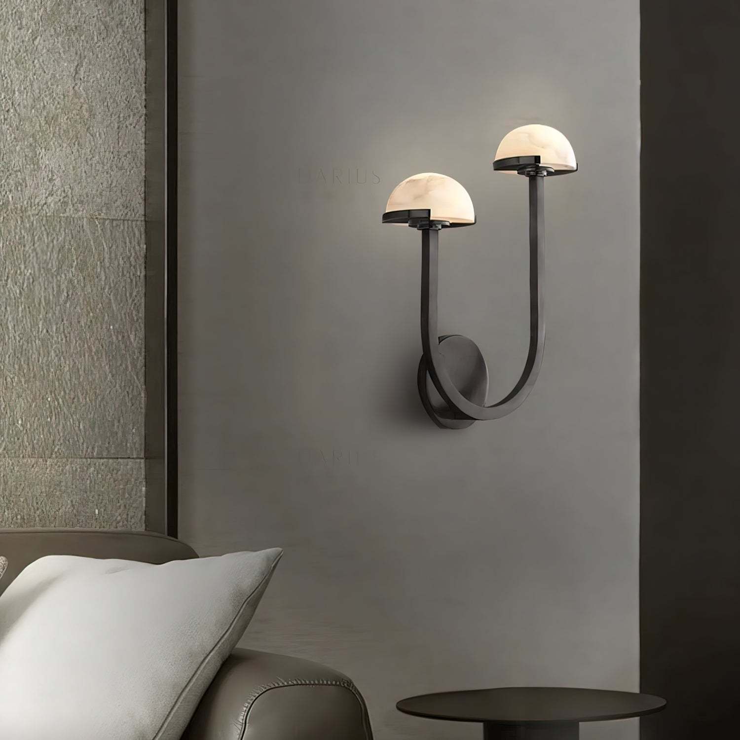 Halo Mushroom Alabaster Wall Light