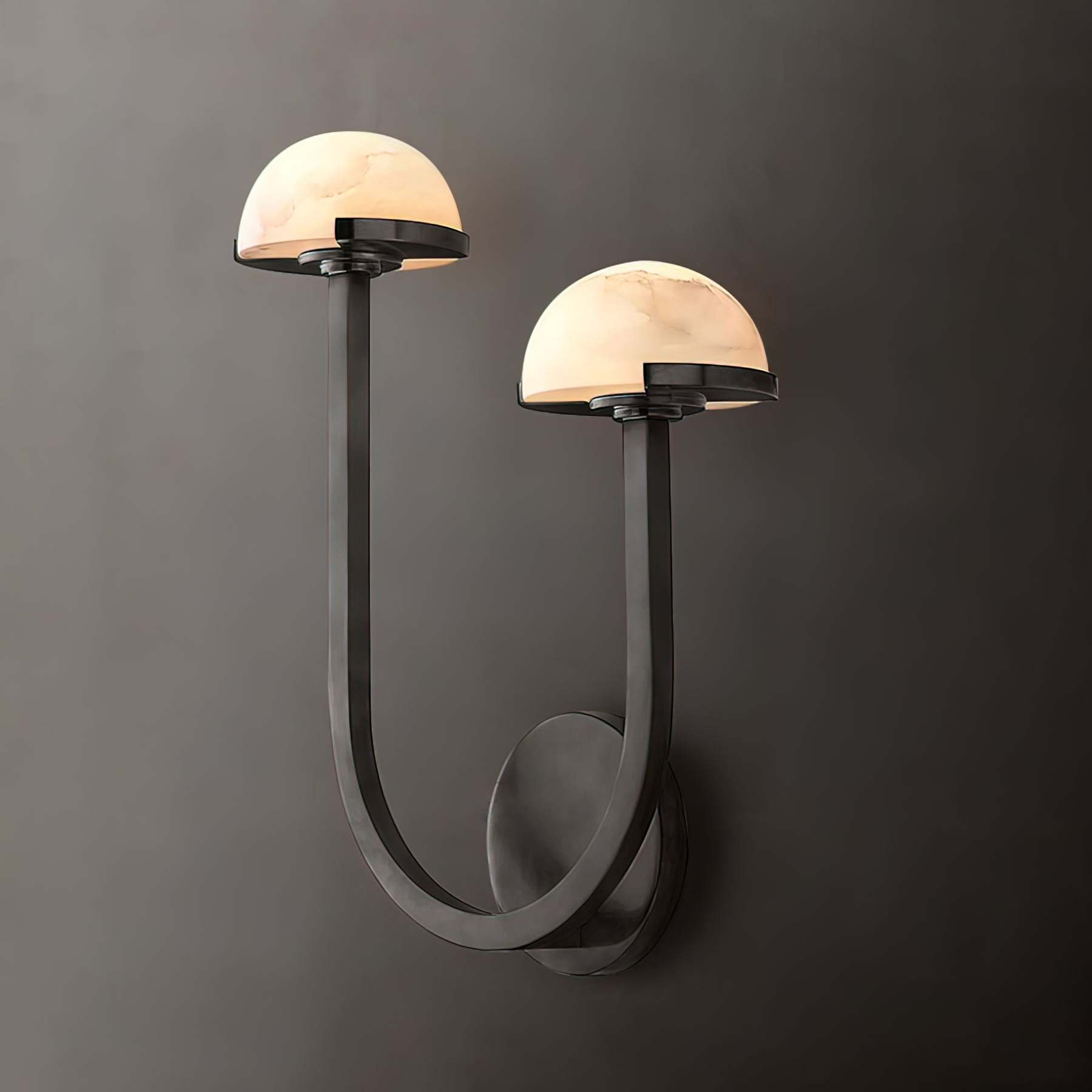 Halo Mushroom Alabaster Wall Light