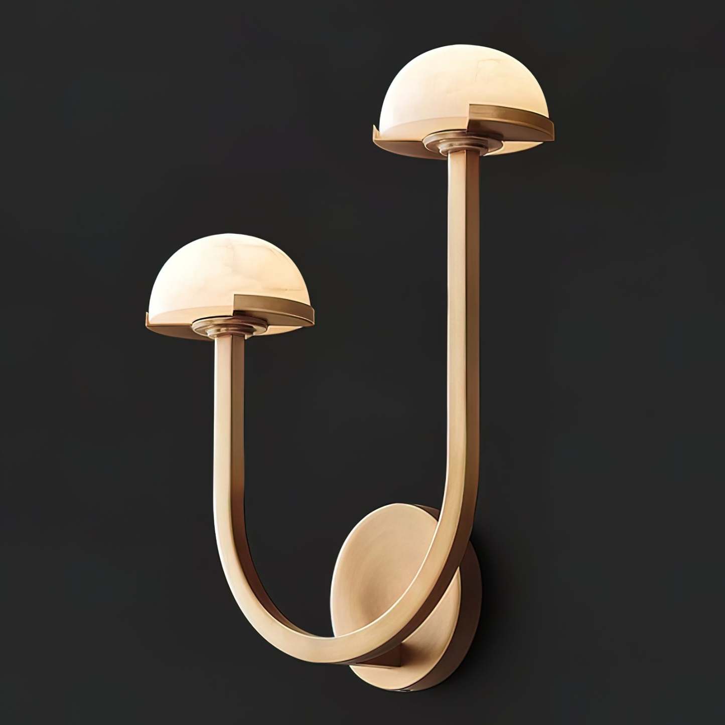 Halo Mushroom Alabaster Wall Light