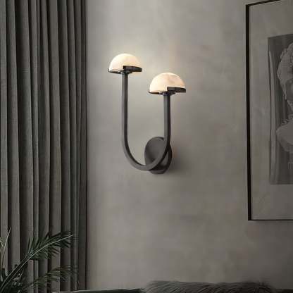 Halo Mushroom Alabaster Wall Light
