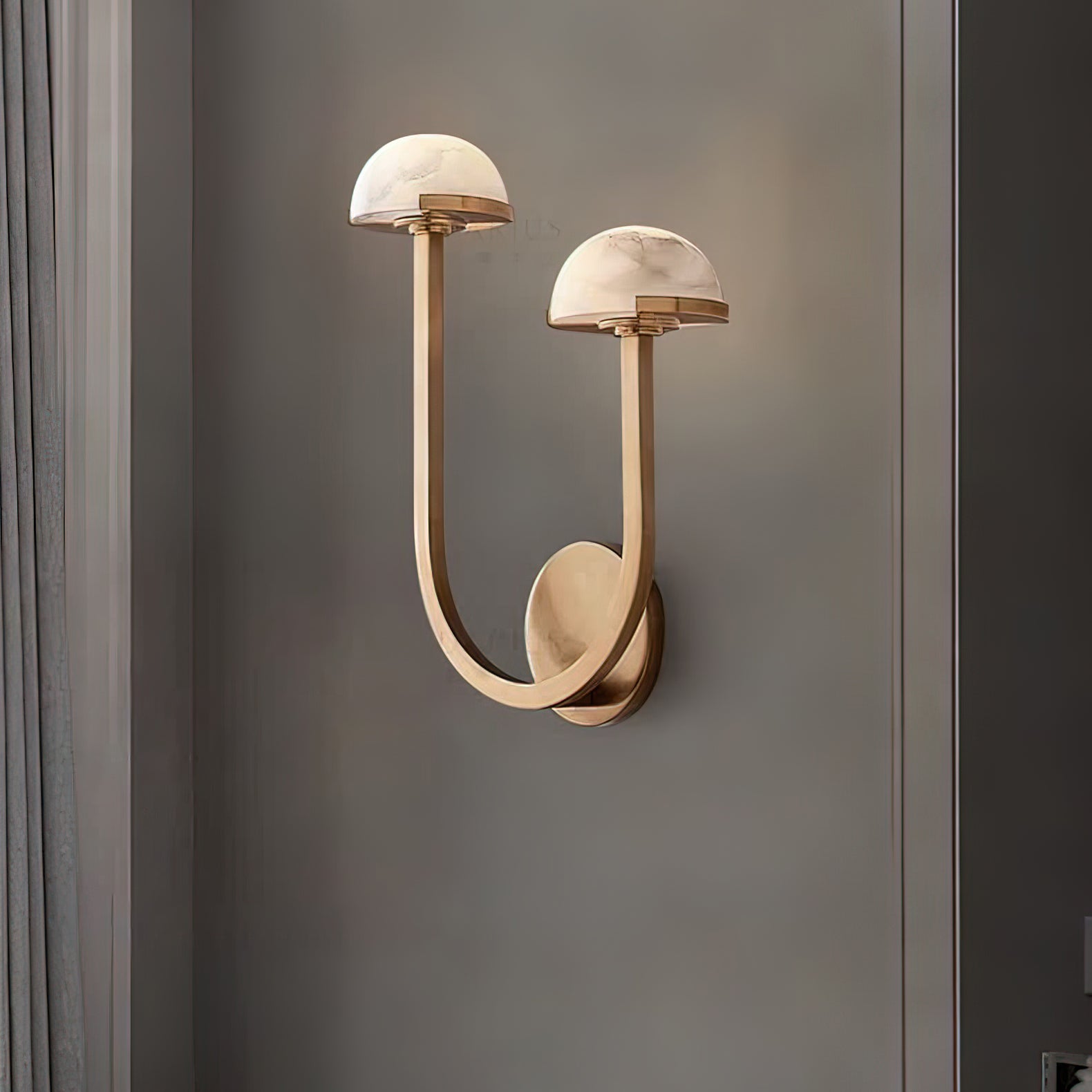 Halo Mushroom Alabaster Wall Light