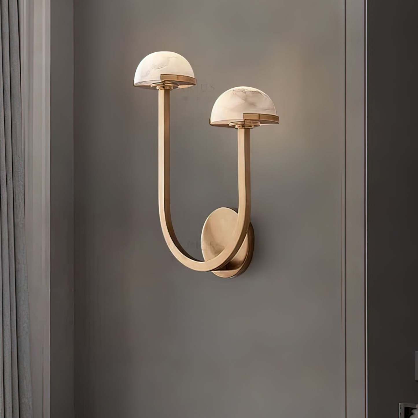 Halo Mushroom Alabaster Wall Light