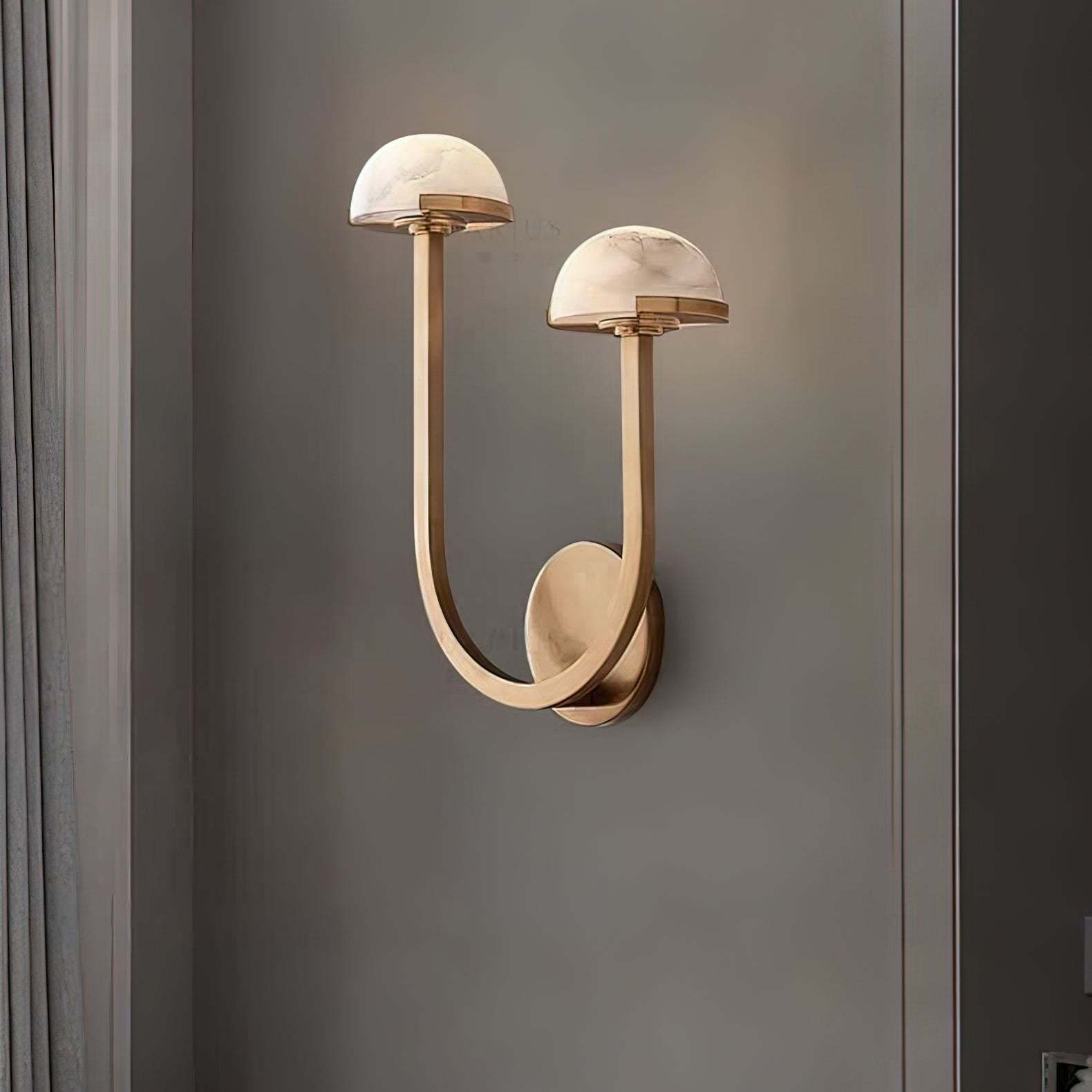 Halo Mushroom Alabaster Wall Light