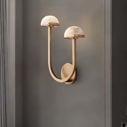 Halo Mushroom Alabaster Wall Light