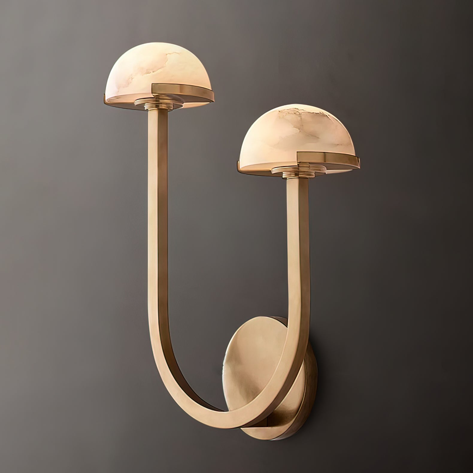 Halo Mushroom Alabaster Wall Light