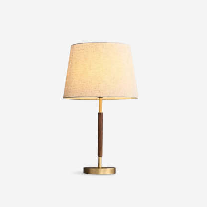 Hakka Brass Walnut Table Lamp