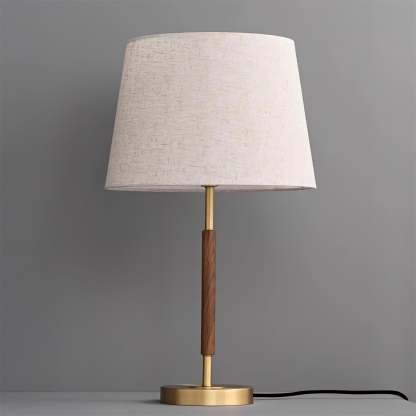 Hakka Brass Walnut Table Lamp