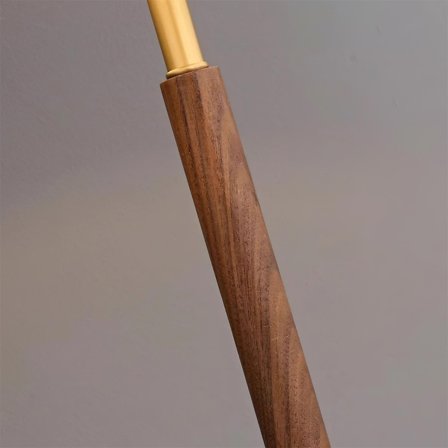 Hakka Brass Walnut Table Lamp