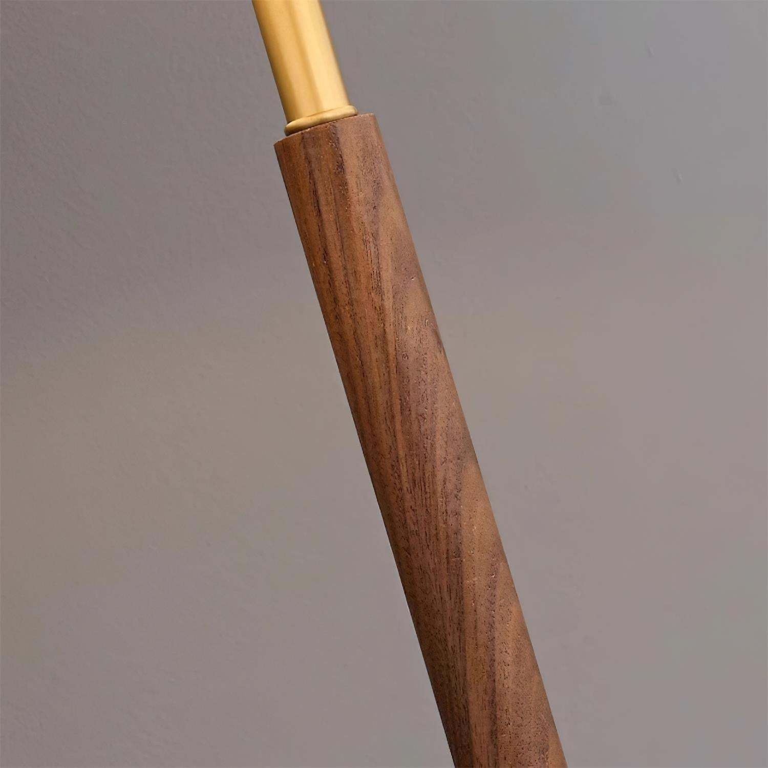 Hakka Brass Walnut Table Lamp