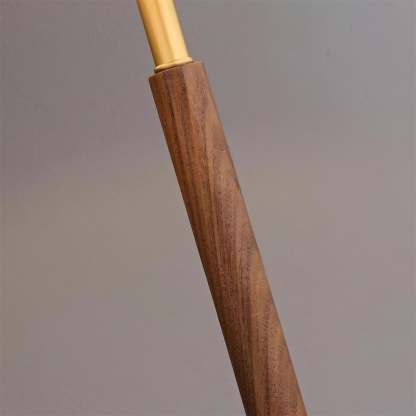 Hakka Brass Walnut Table Lamp
