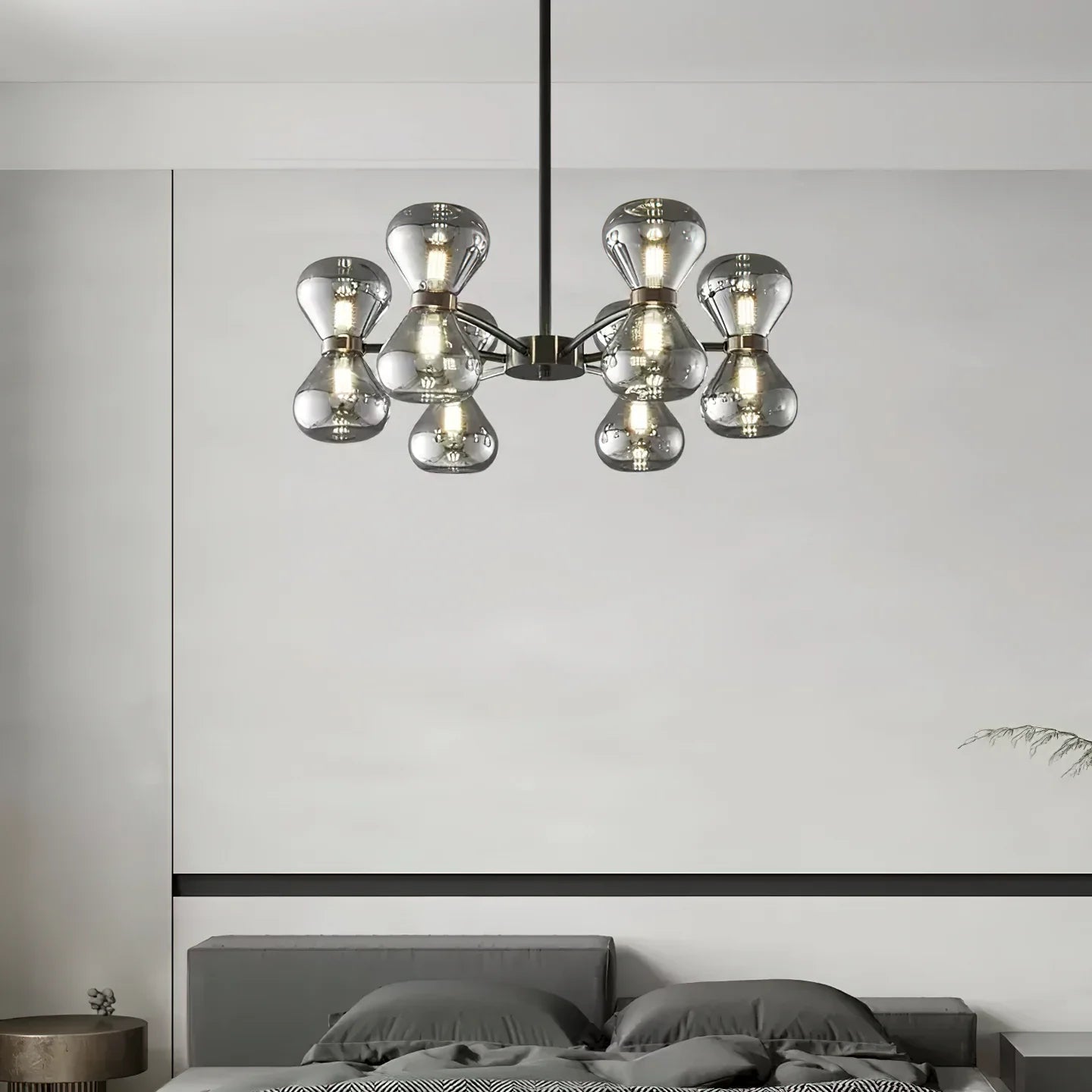 Halo Hourglass Glass Chandelier
