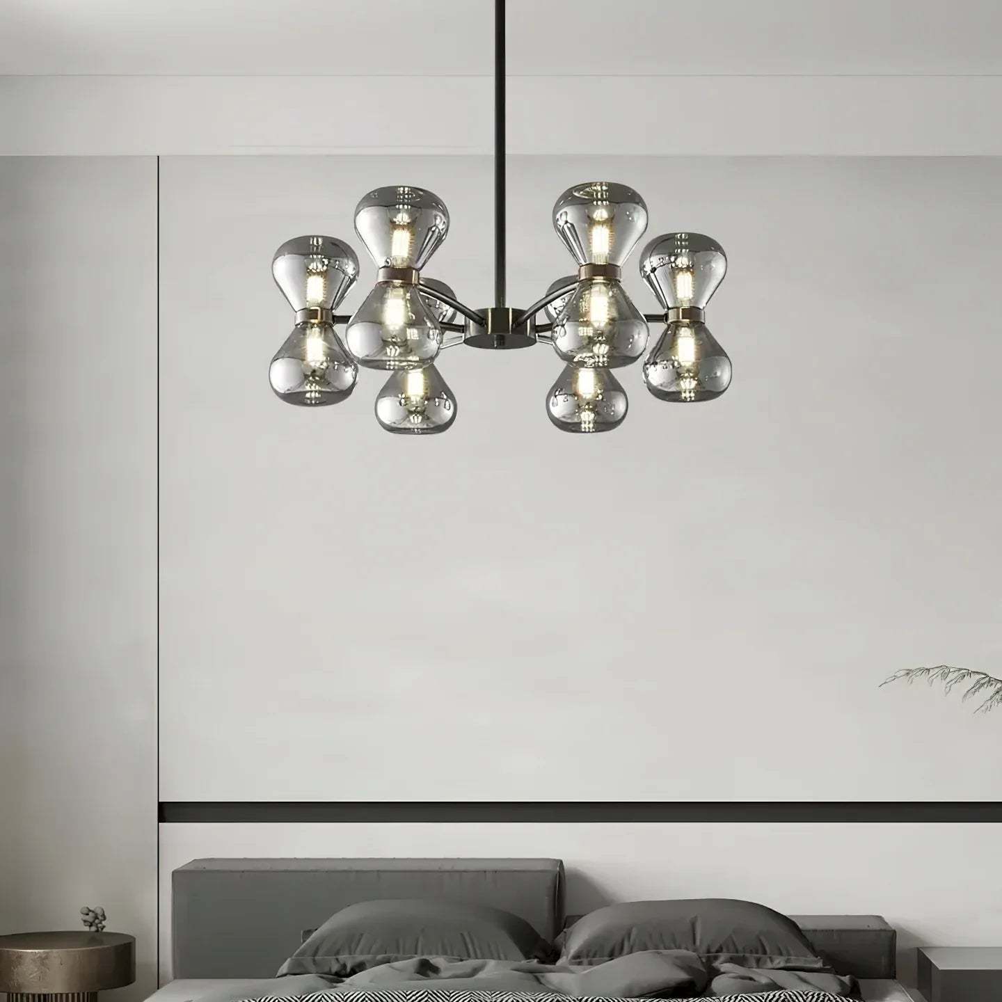 Halo Hourglass Glass Chandelier