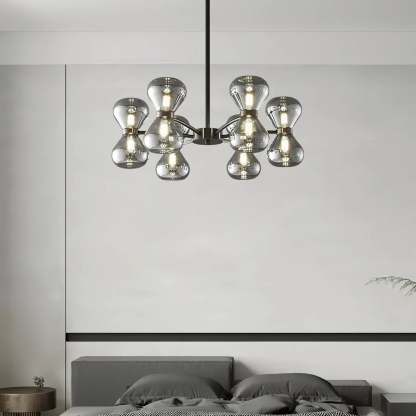 Halo Hourglass Glass Chandelier
