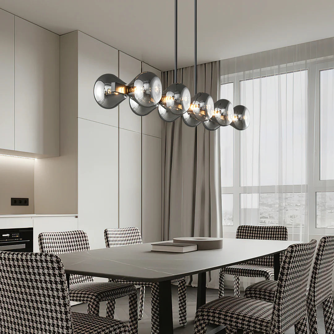 Halo Hourglass Glass Chandelier
