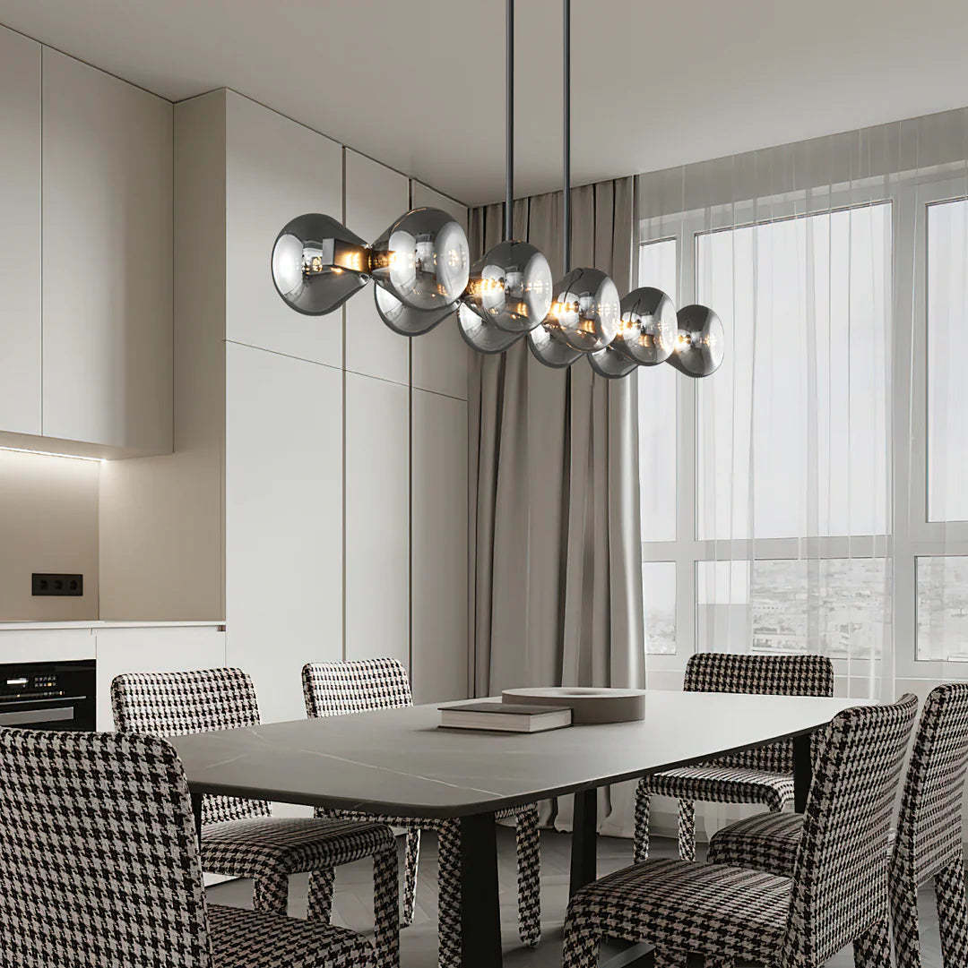 Halo Hourglass Glass Chandelier