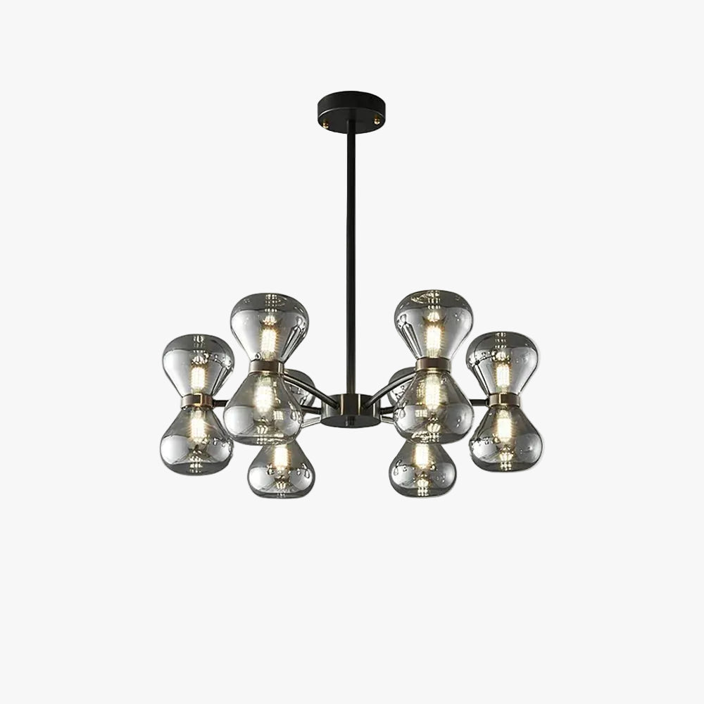 Halo Hourglass Glass Chandelier