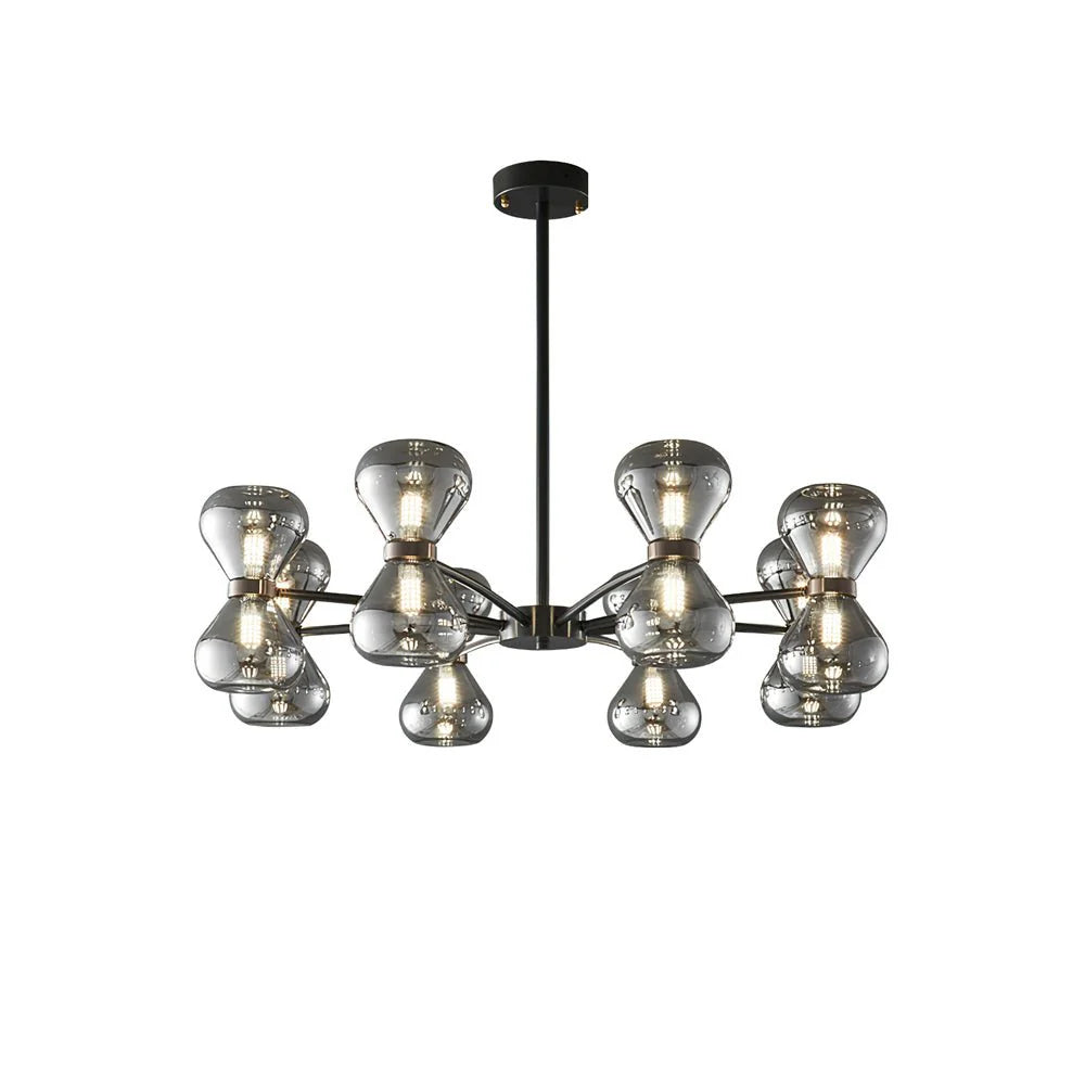 Halo Hourglass Glass Chandelier