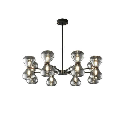 Halo Hourglass Glass Chandelier