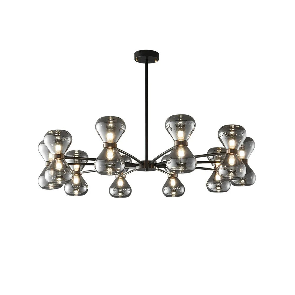 Halo Hourglass Glass Chandelier