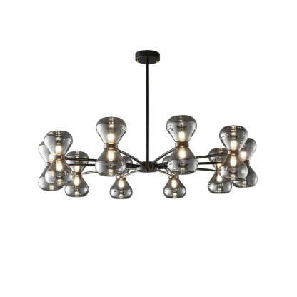 Halo Hourglass Glass Chandelier