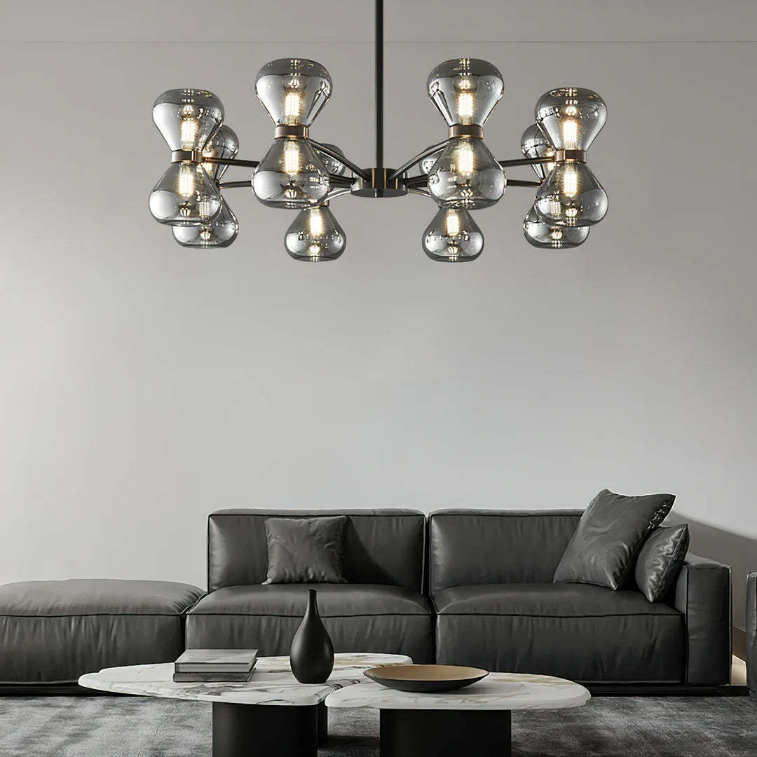 Halo Hourglass Glass Chandelier