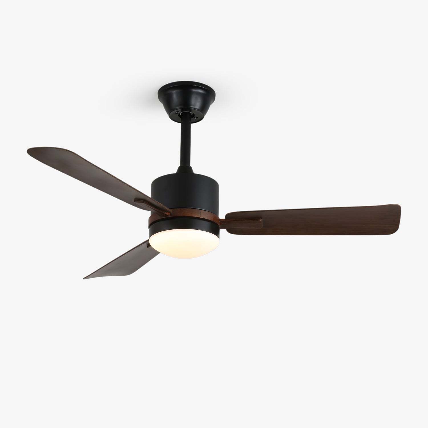 Ventilador de Techo Moderno Zeyra de Madera con Luz y aspas de nogal