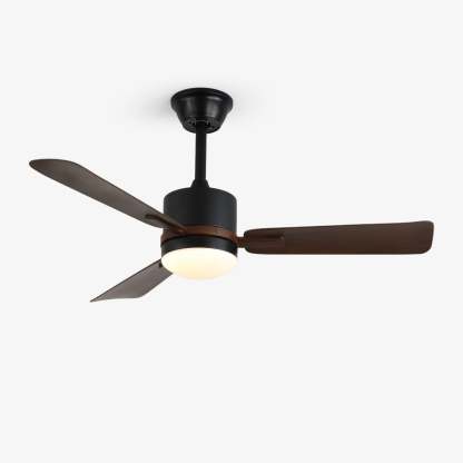 Ventilador de Techo Moderno Zeyra de Madera con Luz y aspas de nogal