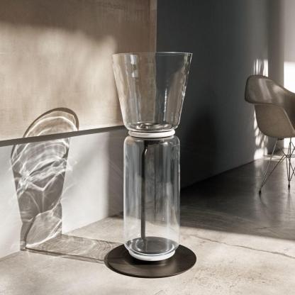 Axis Bamboo Glass Floor Lamp