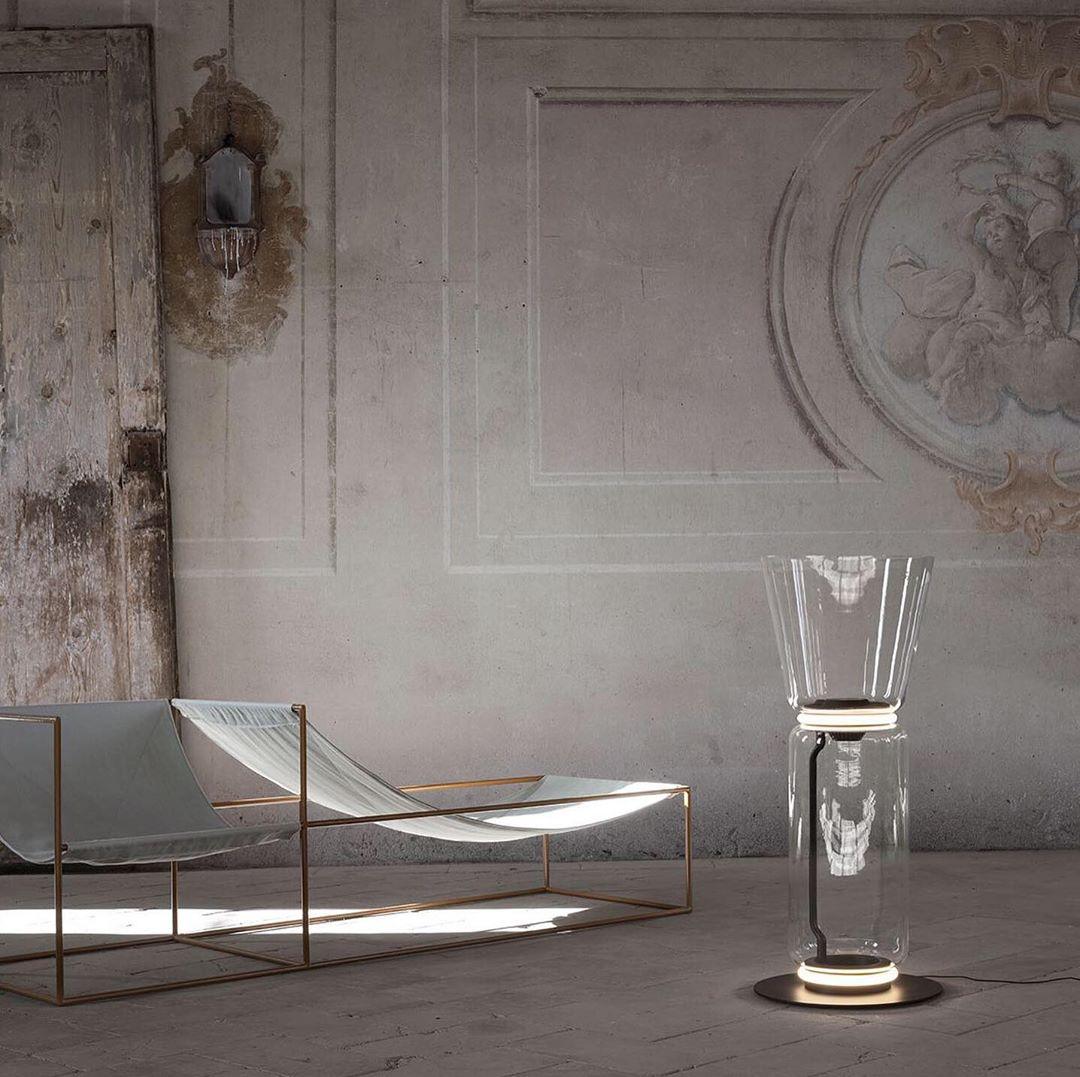 Axis Bamboo Glass Floor Lamp