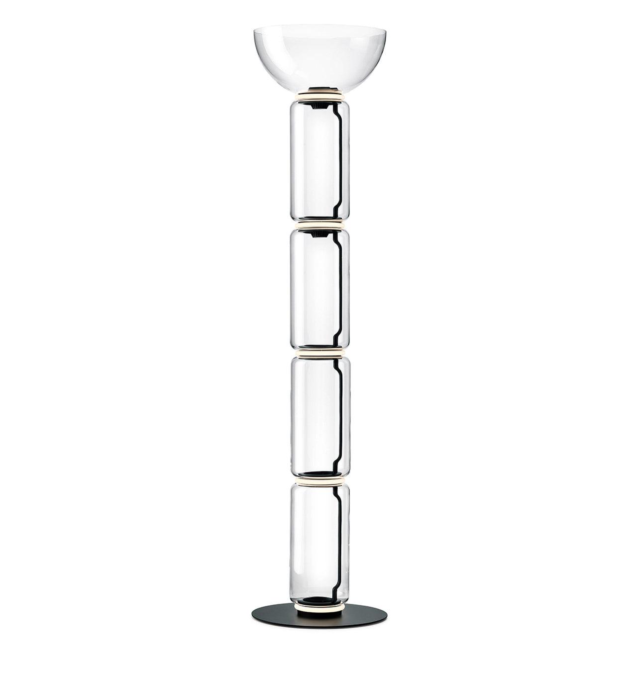 Axis Bamboo Glass Floor Lamp