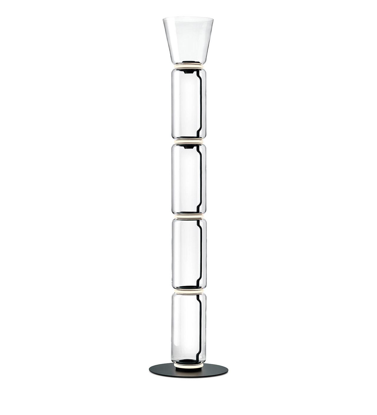 Axis Bamboo Glass Floor Lamp