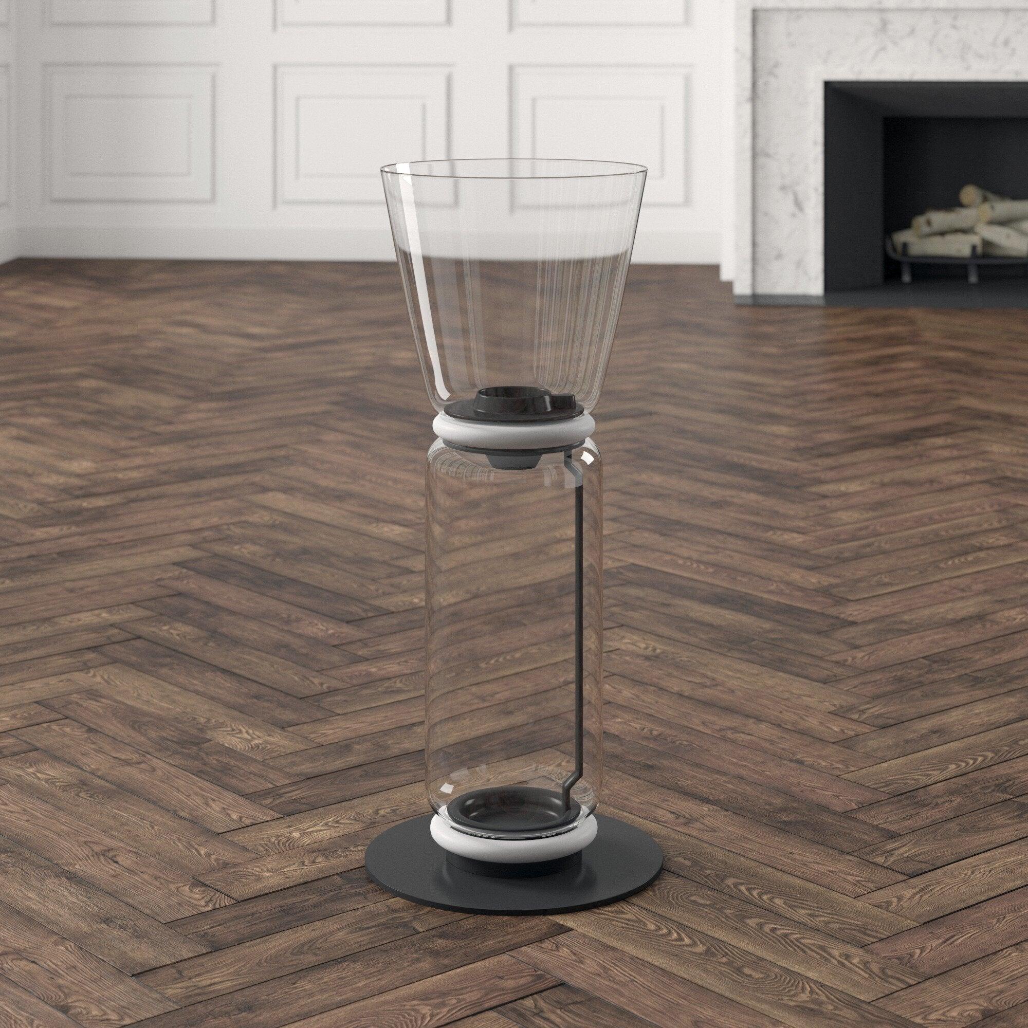 Axis Bamboo Glass Floor Lamp