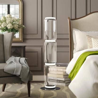 Axis Bamboo Glass Floor Lamp