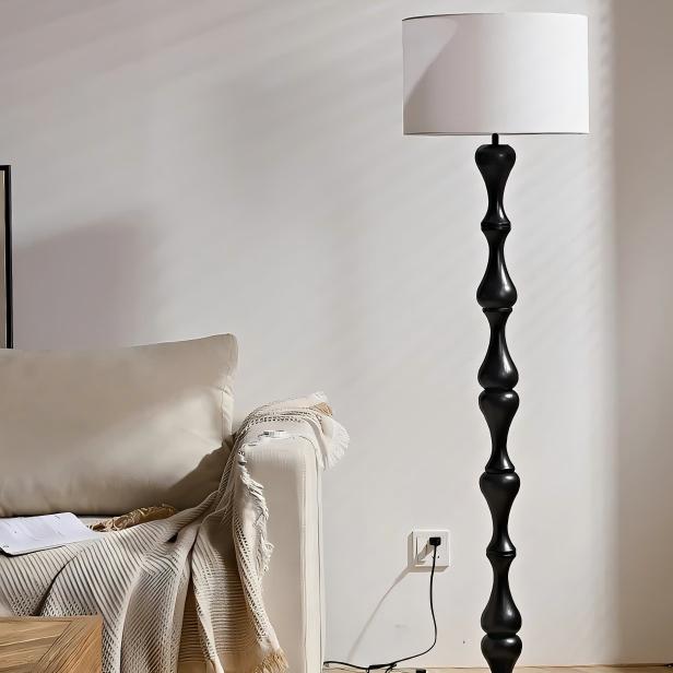 Drift Walnut Wood Floor Lamp