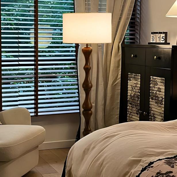 Drift Walnut Wood Floor Lamp