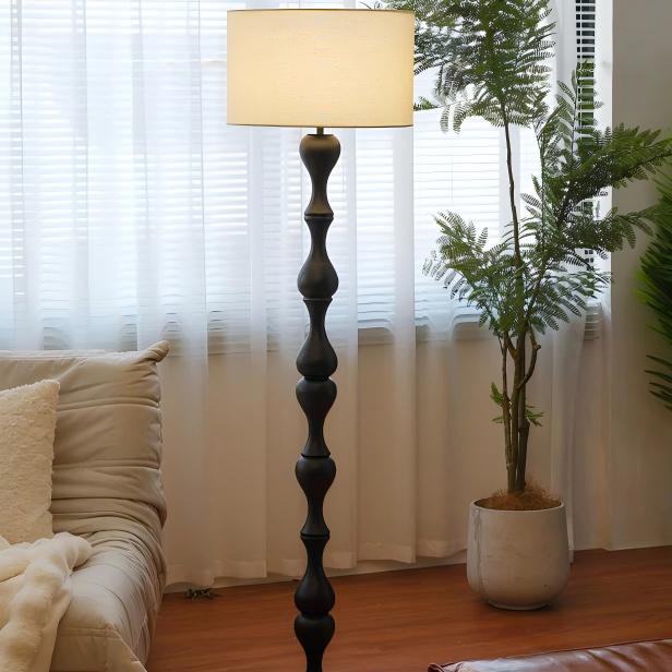 Drift Walnut Wood Floor Lamp