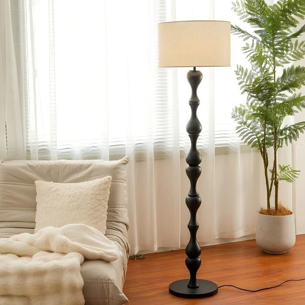 Drift Walnut Wood Floor Lamp