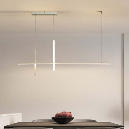 Edge Moderno Lámpara Colgante Metal/Acrílico Negro/Blanco Comedor