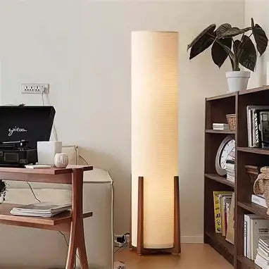 Hakka Natural Fabric Wood Floor Light